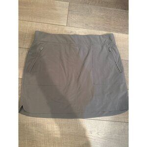 Athleta Womens Gray Skort With Built-In Shorts Size 16